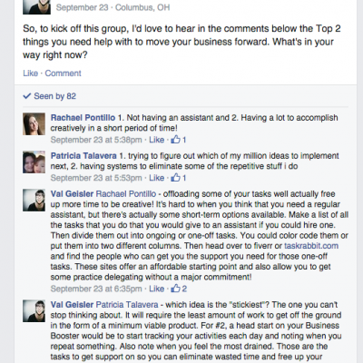 Facebook group chat