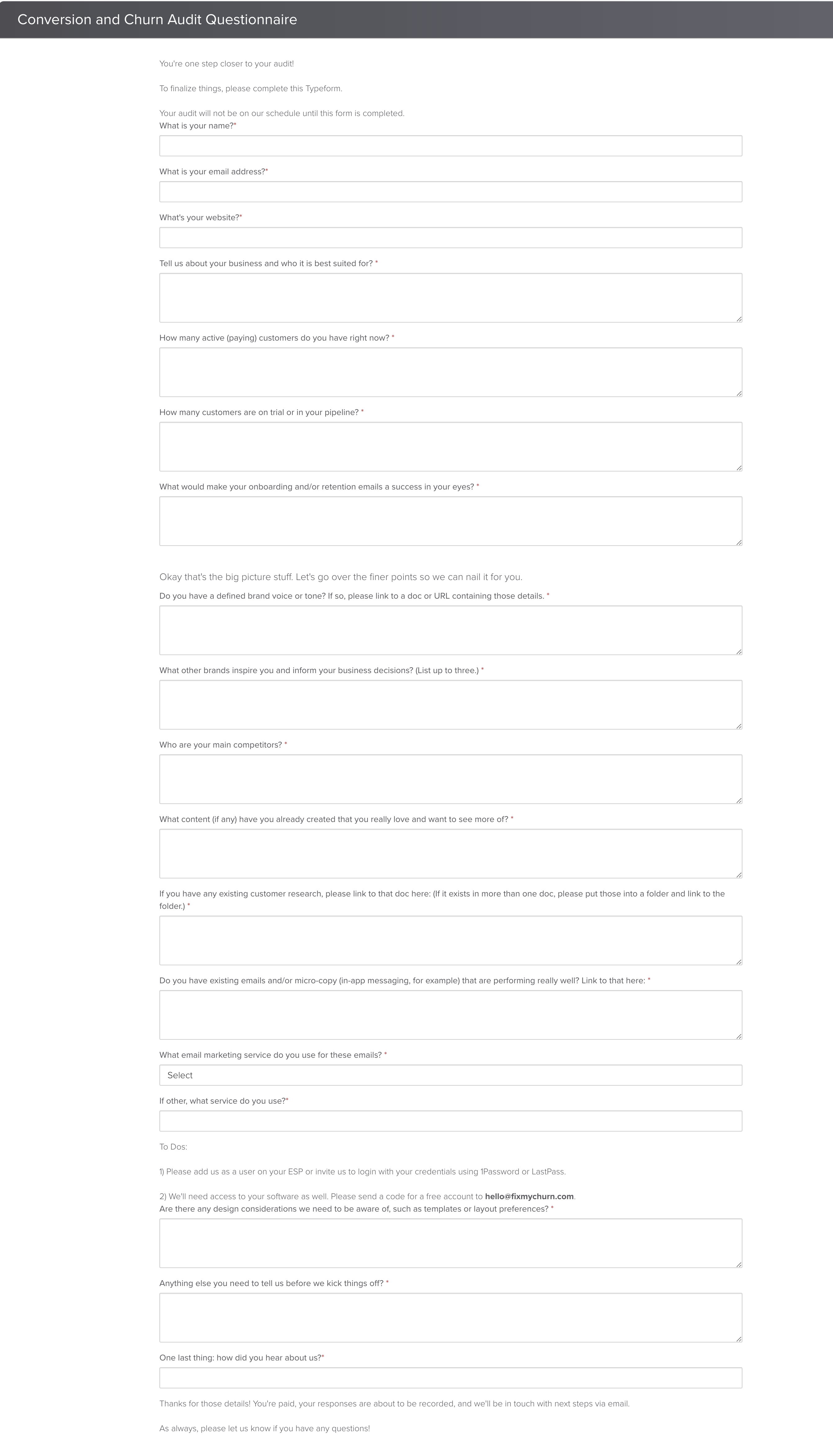 Tt Thank You Fix My Churn